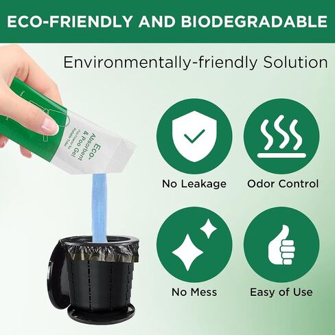 Poo Gel for Portable Toilet,Camping Toilet Powder for Potty Bags,Eco Absorbent Gel Poo Urine Powder Portable Toilet Gel Packets for Camping Travel Emergencies Outdoor Hiking in Saudi Arabia