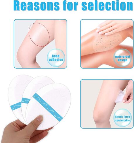 شريط حماية من الجلد، وسادات داخلية مضادة للاحتكاك في الفخذ، رقع شريط احتكاك الجسم شفافة غير مرئية (شفافة - 12 قطعة) in Kuwait