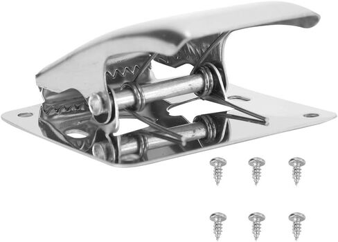 Vbest life Fish Fillet Clamp,Fishing Clamp Board Stainless Steel Fish Fillet Clamp Tail Clip with Mounting Screws for Cleaning Board in Saudi Arabia