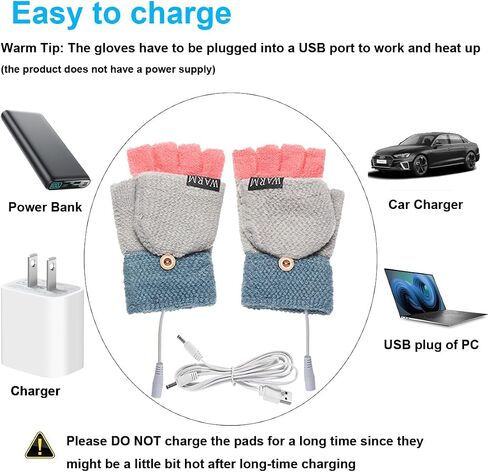 قفازات USB ساخنة للنساء والرجال قفازات كاملة ونصف ساخنة بدون أصابع حياكة لتدفئة الأيدي قفازات الكمبيوتر المحمول USB قفازات شتوية للتدفئة باللون الأزرق in Saudi Arabia