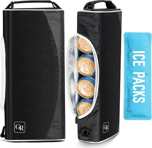 Golf Cooler Bag Insulated with Ice Packs - Keeps 6 Beer Cans or 2 Wine Bottles Cold for Hours, Fits Discreetly in Golf Bags; Golf Accessories Fathers Day Dad Gifts for Men from Daughter Son Wife in Saudi Arabia