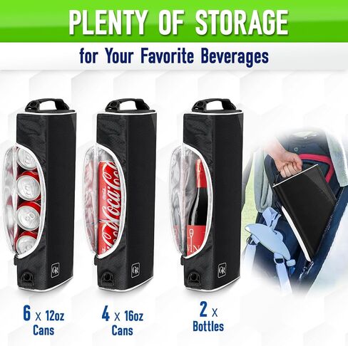 Golf Cooler Bag Insulated with Ice Packs - Keeps 6 Beer Cans or 2 Wine Bottles Cold for Hours, Fits Discreetly in Golf Bags; Golf Accessories Fathers Day Dad Gifts for Men from Daughter Son Wife in Saudi Arabia