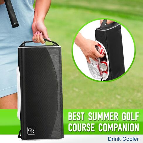 Golf Cooler Bag Insulated with Ice Packs - Keeps 6 Beer Cans or 2 Wine Bottles Cold for Hours, Fits Discreetly in Golf Bags; Golf Accessories Fathers Day Dad Gifts for Men from Daughter Son Wife in Saudi Arabia