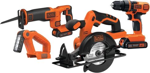 BLACK+DECKER 20V MAX Cordless Drill Combo Kit with POWERSERIES Extreme Cordless Stick Vacuum, Blue (BD4KITCDCRL & BSV2020G) in Saudi Arabia