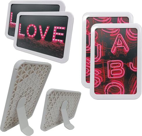 apeko.io 4x6 Picture Frame Silver. The Real Glass Panel.Black Mesh Back Plate. Creative Design. Exquisite Gifts.Exquisite Desktop Decorations. in Saudi Arabia