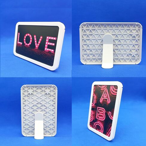 apeko.io 4x6 Picture Frame Silver. The Real Glass Panel.Black Mesh Back Plate. Creative Design. Exquisite Gifts.Exquisite Desktop Decorations. in Saudi Arabia