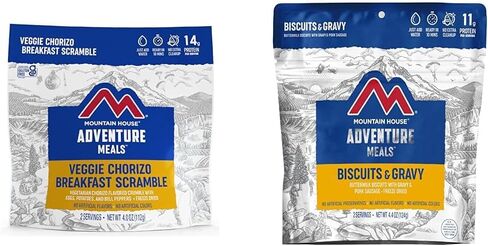 Mountain House Veggie Chorizo Breakfast Scramble | Freeze-Dried Backpacking & Camping Food | Gluten-Free & Vegetarian | 2-Servings in Saudi Arabia