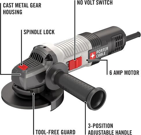 PORTER-CABLE Angle Grinder Tool, 4-1/2-Inch, 6-Amp (PCEG011) in Saudi Arabia