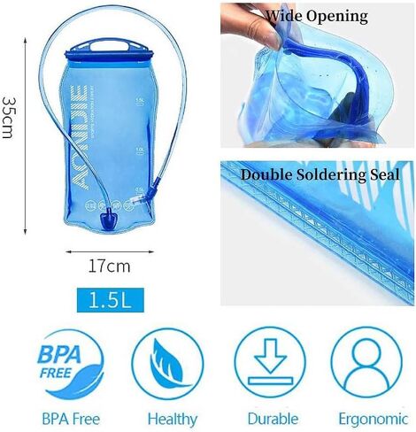 AONIJIE Leakproof Hydration Bladder Water Reservoir, 1L /1.5L/ 2L / 3L Hydration Reservoir, Big Opening, BPA Free for Outdoor Hiking Cycling Running Climbing Trave in Saudi Arabia