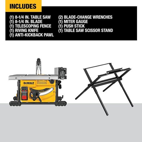 DEWALT 15 Amp 8-1/4 in. Compact Portable Jobsite Table Saw (DWE7485) in Kuwait