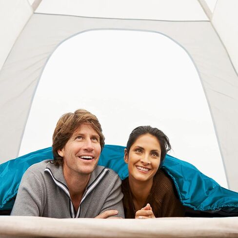 Double Sleeping Bag for Adults, 2 Person Sleeping Bag with Pillows for Camping Backpacking Hiking, XL Queen Size Two Person Sleeping Bag for Cold Weather & Warm in Saudi Arabia