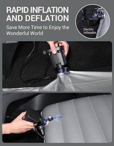 Basenor 2024 ترقية تسلا فراش المحمولة التخييم وسادة سرير هوائي لطراز تسلا 3 نموذج Y نموذج S نموذج X سيارة النوم حصيرة مع مضخة كهربائية، حقيبة تخزين تسلا الملحقات 2016-2024 الجيل 2 in Kuwait