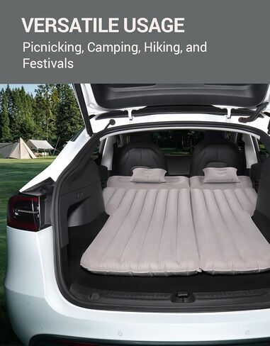 Basenor 2024 ترقية تسلا فراش المحمولة التخييم وسادة سرير هوائي لطراز تسلا 3 نموذج Y نموذج S نموذج X سيارة النوم حصيرة مع مضخة كهربائية، حقيبة تخزين تسلا الملحقات 2016-2024 الجيل 2 in Kuwait