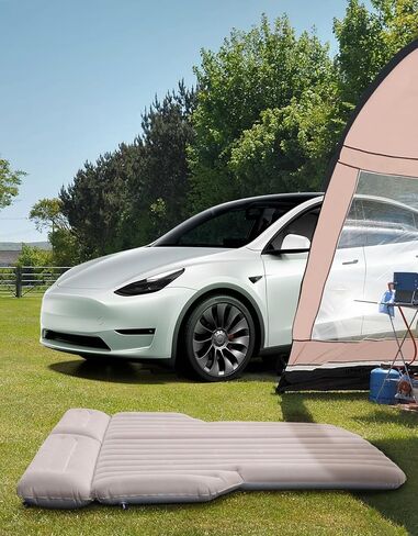 Basenor 2024 ترقية تسلا فراش المحمولة التخييم وسادة سرير هوائي لطراز تسلا 3 نموذج Y نموذج S نموذج X سيارة النوم حصيرة مع مضخة كهربائية، حقيبة تخزين تسلا الملحقات 2016-2024 الجيل 2 in Kuwait
