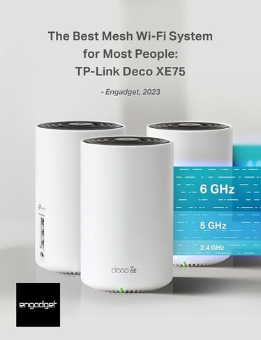 نظام شبكة TP-Link Deco AXE5400 ثلاثي الموجات WiFi 6E (Deco XE75) - يغطي ما يصل إلى 5500 قدم مربع، ويحل محل جهاز توجيه WiFi وموسع، شبكة تعتمد على الذكاء الاصطناعي، نطاق 6 جيجا هرتز جديد، عبوتان in Saudi Arabia