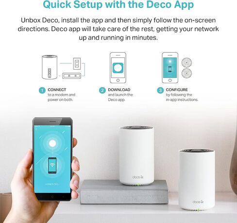 نظام شبكة TP-Link Deco AXE5400 ثلاثي الموجات WiFi 6E (Deco XE75) - يغطي ما يصل إلى 5500 قدم مربع، ويحل محل جهاز توجيه WiFi وموسع، شبكة تعتمد على الذكاء الاصطناعي، نطاق 6 جيجا هرتز جديد، عبوتان in Saudi Arabia