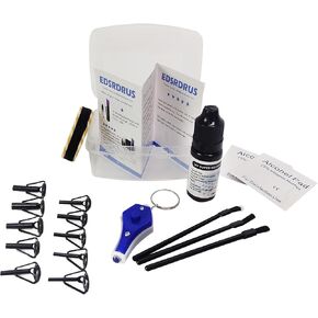 طقم إصلاح طرف صنارة الصيد - استعيدي صنارة الصيد الخاصة بك مع 10 قطع من أحجام دليل الأطراف، وغراء الأشعة فوق البنفسجية، وخيط التغليف لقضيب الصب الدوار في المياه المالحة والمياه العذبة (مجموعة استبدال أدلة صنارة الصيد) in Kuwait