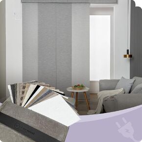 Graywind Sliding Panels Blackout & Natural & Light Filtering Fabric Samples