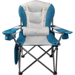 Beach Chair for Adults, Oversized Camping Chair 500lb, Folding Chair for Outside, Heavy Duty Portable Chair with Armrest, Cooler Bag, Side Pocket, Cup Holder, Outdoor Folding Camping Chair in Kuwait