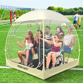 Instant Sports Tent, Waterproof Portable Shelter with Mesh Windows & Transparent Panels, Ideal for Outdoor Events, Camping, Sports Viewing