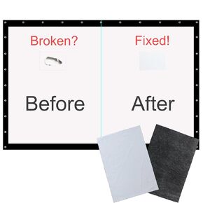 Screen Simulator Patch Kit Golf Impact Screen Enclosure Replacement Cloth Fabric Sticker 16.5 x 11.7in Black & White [2 Pack]