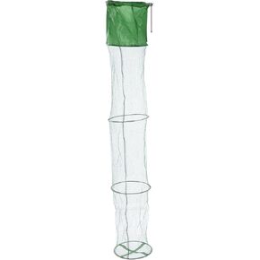 PATIKIL Fishing Cage Basket, Collapsible Fishing Net Nylon Fishing Bait Mesh with Anchor Bolt for Crayfish Minnows Shrimps