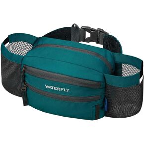 WATERFLY Fanny Pack Waist Bag: Waist Pack for Women Men with Two Water Bottle Holder Hiking Fanny Pack for Running Walking DogWalking Travel Cycling