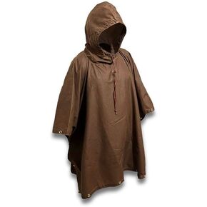 Bushcraft Spain Oilskin Poncho SHELTER, Bushcraft Poncho Tarp, Multiuse Waterproof Rain Cover Tent for Campers in Kuwait