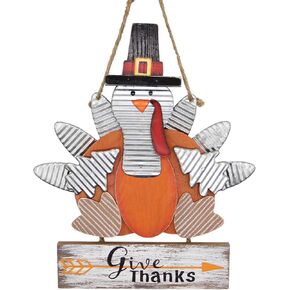 Zcaukya Thanksgiving Turkey Decoration, Wooden Indoor Standing Tabletop Turkey Decor for Home Office Bedroom Kitchen Thanksgiving Harvest Day Decorations