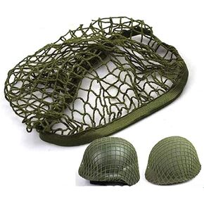 Helmet Net Cover, Army Green Nylon Helmet Camouflage Net Cover for M1 M35 M88 MK1 MK2 Helmet