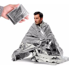 YGS Poket Size Silver Outdoor Emergency Survival Camping Warm Blanket - One Item
