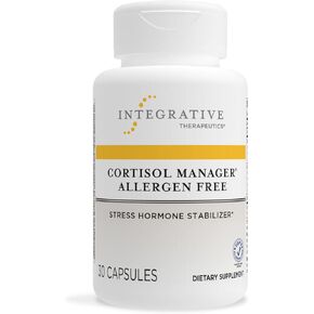 Integrative Therapeutics Cortisol Manager Allergen-Free‡ Supplement - Reduces Stress to Support Sleep* - Ashwagandha, L-Theanine - Supports Adrenal Health* - 90 Count