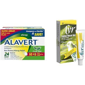 Alavert Allergy 24 Hour Relief, Citrus Burst Flavor, Orally Disintegrating Allergy Tablets, Non-drowsy Antihistamine, Loratadine 10mg, 60 Count