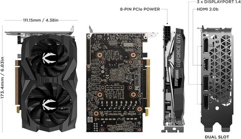 ZOTAC Gaming GeForce GTX 1660 6GB GDDR5 192-bit Gaming Graphics Card, Super Compact, ZT-T16600F-10L in Saudi Arabia
