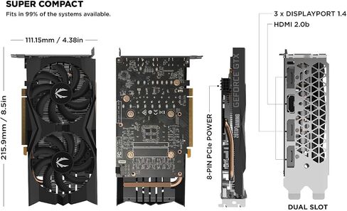 ZOTAC Gaming GeForce GTX 1660 6GB GDDR5 192-bit Gaming Graphics Card, Super Compact, ZT-T16600F-10L in Kuwait
