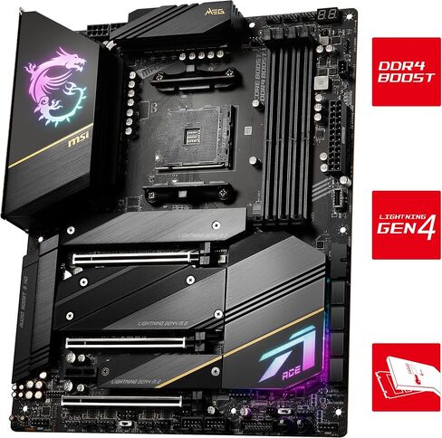 MSI MEG X570S ACE MAX Gaming Motherboard (ATX, AMD, Socket AM4. DDR4, PCIe 4, CFX, M.2 Slots, Wi-Fi 6E) in Saudi Arabia