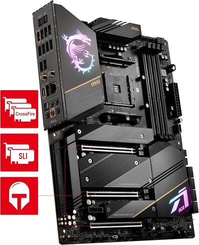 MSI MEG X570S ACE MAX Gaming Motherboard (ATX, AMD, Socket AM4. DDR4, PCIe 4, CFX, M.2 Slots, Wi-Fi 6E) in Saudi Arabia