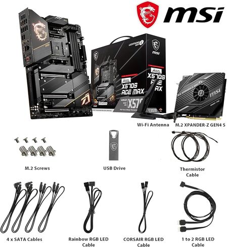 MSI MEG X570S ACE MAX Gaming Motherboard (ATX, AMD, Socket AM4. DDR4, PCIe 4, CFX, M.2 Slots, Wi-Fi 6E) in Saudi Arabia