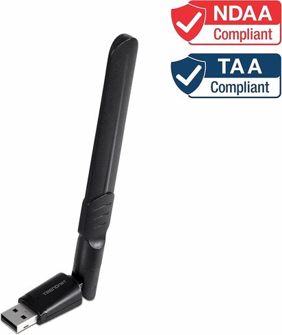TRENDnet - TEW-808UBM Micro AC1200 Wireless USB Adapter, MU-MIMO, Dual Band Support 2.4GHz/5GHz, Supports Windows/Mac, TEW-808UBM Black in Saudi Arabia