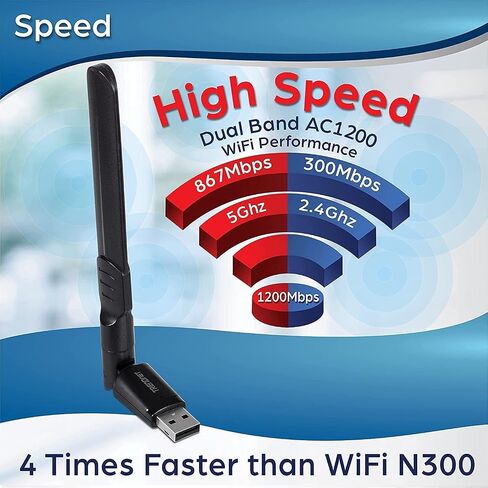 TRENDnet - TEW-808UBM Micro AC1200 Wireless USB Adapter, MU-MIMO, Dual Band Support 2.4GHz/5GHz, Supports Windows/Mac, TEW-808UBM Black in Saudi Arabia