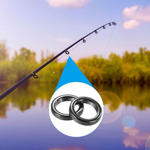 PATIKIL Fishing Rod Guide Rings, Ceramic Guides Rings Fish Rod Repair Fishing Pole Eyelet Replacement in Saudi Arabia