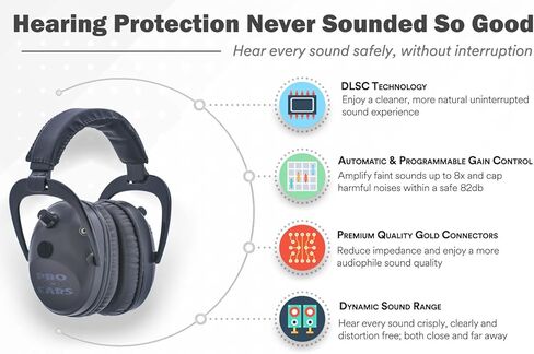 Pro Ears Pro Tac SC Gold Low Profile منخفضة الوزن NRR 25 واقيات السمع، GSPT300G in Kuwait