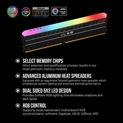 بي إن واي XLR8 Gaming REV RGB 32 جيجابايت (2 × 16 جيجابايت) DDR4 3600 ميجاهرتز (PC4-28800) in Saudi Arabia