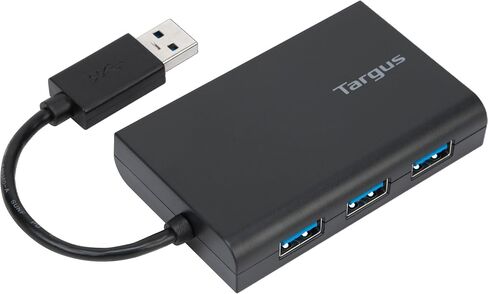 موزع USB 2.0 بـ 4 منافذ من تارجوس، أسود - متوافق مع أجهزة الكمبيوتر الشخصية وأجهزة Mac، أنيق وسهل السفر (ACH114US) in Kuwait