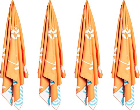 4 Pack Microfiber Beach Towel Oversized + Travel Backpack - Sand Free Beach Towel Quick Dry Travel Towel for Beach Pool Cruise Essentials Must Haves Pink Towel Set Mermaid Gifts in Saudi Arabia
