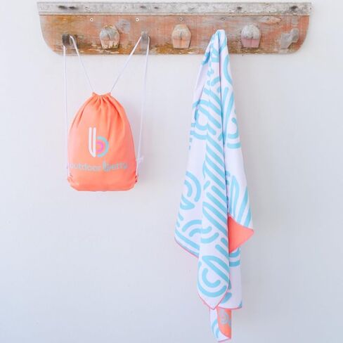 4 Pack Microfiber Beach Towel Oversized + Travel Backpack - Sand Free Beach Towel Quick Dry Travel Towel for Beach Pool Cruise Essentials Must Haves Pink Towel Set Mermaid Gifts in Saudi Arabia