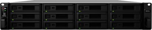Synology 12bay NAS RackStation RS3618xs (Diskless), RS3618xs & 10Gb Ethernet Adapter 2 SFP+ Ports (E10G21-F2), Black in Saudi Arabia