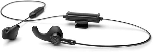 PHILIPS A3206 Wireless Sports Headphones, Detachable Ear Hooks, Integrated Controls, Built-in Microphone, Instant Bluetooth Pairing, IP57 dust Resistant and Waterproof TAA3206BK in Saudi Arabia