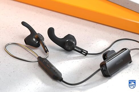 PHILIPS A3206 Wireless Sports Headphones, Detachable Ear Hooks, Integrated Controls, Built-in Microphone, Instant Bluetooth Pairing, IP57 dust Resistant and Waterproof TAA3206BK in Saudi Arabia