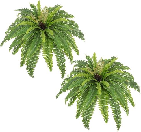 Galebeiren Artificial Ferns for Outdoors & Indoors, 40in Large Faux Ferns 39 Fronds Fake Boston Fern Plant for Planter Garden Porch Entrance Home Windowsill Yards Farmhouse Decoraction (1 Stem) in Saudi Arabia